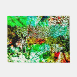 Calming abstract doormat,Beautify mild yellow art Fußmatte