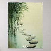 Calming Bamboo Forest and Stone Path Poster (Vorne)