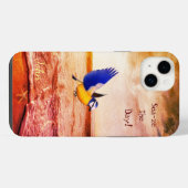 Calming Beach Scene Bird Sea iPhone Hülle (Rückseite (Horizontal))