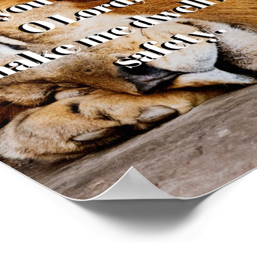 Calming Bible Verse Psalm 4 Poster (Ecke)