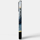 Calming Blau- und Goldmarmor-Adern Case-Mate iPhone Hülle (Rückseite / Links)