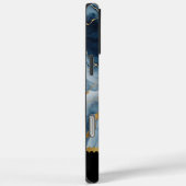 Calming Blau- und Goldmarmor-Adern Case-Mate iPhone Hülle (Rückseite / Rechts)