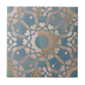 Calming Blue Beige White Distressed Geometric Fliese (Vorderseite)