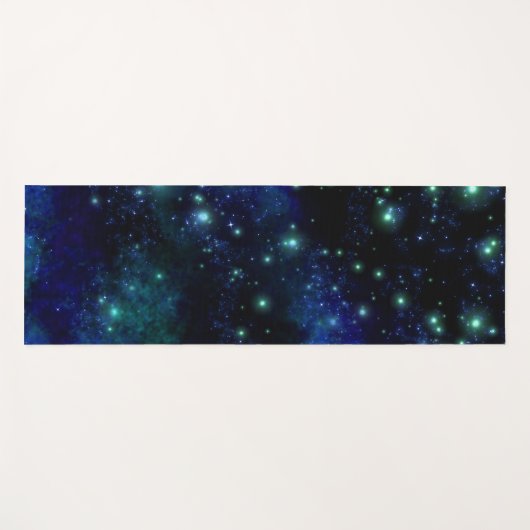 Calming Blue Galaxy Yogamatte (Vorderseite (Horizontal))