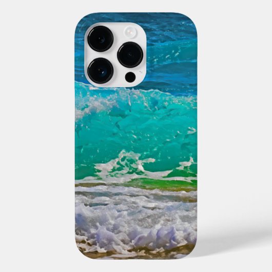 Calming Blue Ocean Waves Beach Art Case-Mate iPhone Hülle (Rückseite)