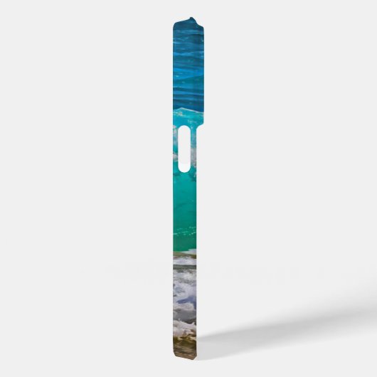 Calming Blue Ocean Waves Beach Art Case-Mate iPhone Hülle (Rückseite / Rechts)