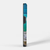 Calming Blue Ocean Waves Beach Art iPhone Hülle (Rechte Seite)