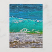 Calming Blue Ocean Waves Beach Art Postkarte (Vorderseite)