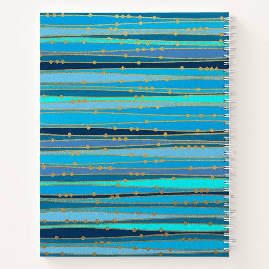 Calming Blue Zen | Personalisierte Spirale Notizblock (Rückseite)