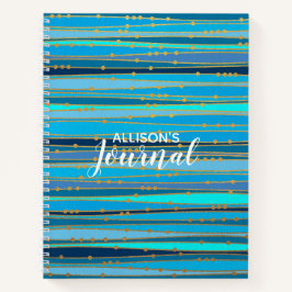 Calming Blue Zen | Personalisierte Spirale Notizblock