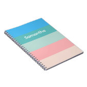 Calming Color Block Striped Custom Notebook Notizblock (Rechte Seite)