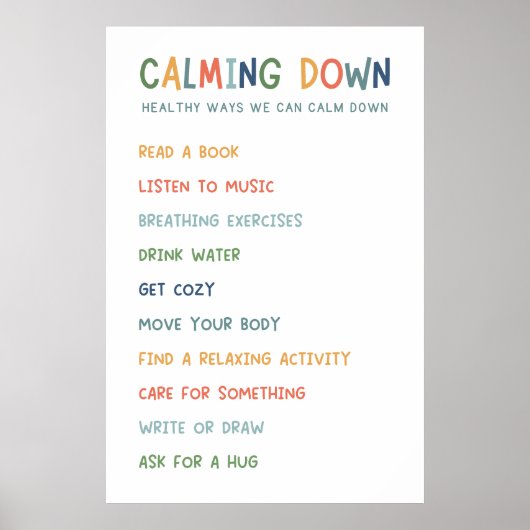 Calming Corner Classroom Poster (Vorne)