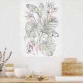 Calming Floral & Leaf Wall Art – Gift for New Home Poster (Küche)