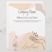 Calming Formen Hand Motivierend Empfang Briefbogen (Vorne/Hinten)