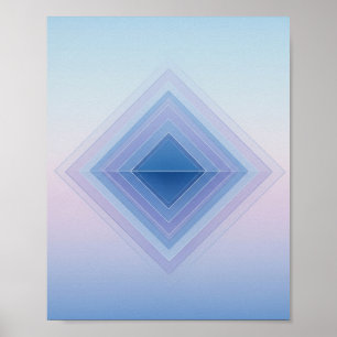Calming Gradient Diamond - Geometrische Abstrakte Poster