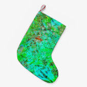Calming green abstract christmas stocking,Smooth Kleiner Weihnachtsstrumpf (Vorderansicht (hängend))