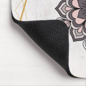 Calming Harmony - Rosa und Grau Kunst Mousepad (Ecke)