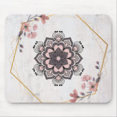 Calming Harmony - Rosa und Grau Kunst Mousepad (Vorne)