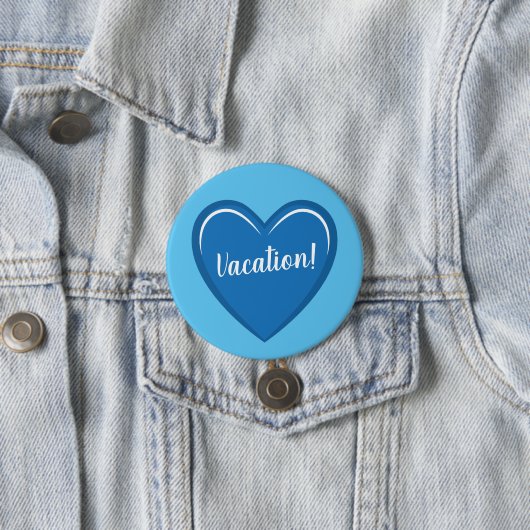 Calming Light Blue Heart Grafik auf Urlaub Button (Beispiel)