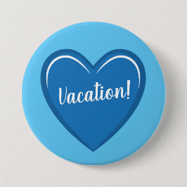 Calming Light Blue Heart Grafik auf Urlaub Button