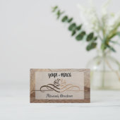 Calming Linen Bamboo Yoga Instructor Business Card Visitenkarte (Stehend Vorderseite)