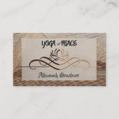 Calming Linen Bamboo Yoga Instructor Business Card Visitenkarte (Vorderseite)