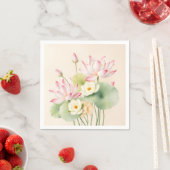 Calming Lotus Blume im Wasser Serviette (Beispiel)