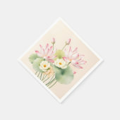 Calming Lotus Blume im Wasser Serviette (Ecke)