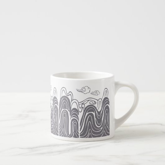 Calming Mountain View Espresso Cup Espressotasse (Rechts)