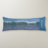 Calming Ocean Waves Tide Blue Personalisierte Bett Seitenschläferkissen (Vorderseite)