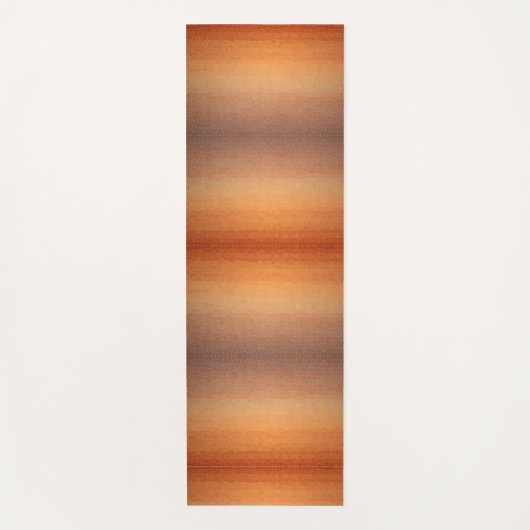 Calming Ombre Gradient Orange Sunset Mosaik Look Yogamatte (Vorderseite)