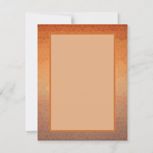 Calming Ombre Gradient Orange Sunset Mosaik Mitteilungskarte (Vorderseite)