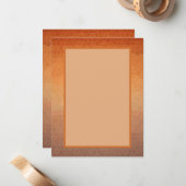 Calming Ombre Gradient Orange Sunset Mosaik Mitteilungskarte (Vorderseite/Rückseite Beispiel)