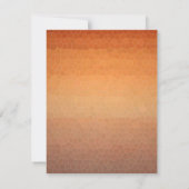 Calming Ombre Gradient Orange Sunset Mosaik Mitteilungskarte (Rückseite)