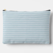 Calming Pastel Blue Ocean Waves Geometric Linear A Zubehörtasche (Vorderseite)