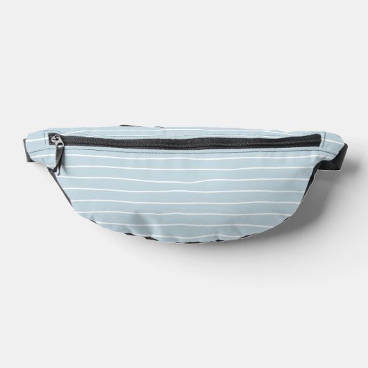 Calming Pastel Blue Ocean Waves Geometric Linear Bauchtasche (Ablage )