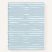 Calming Pastel Blue Ocean Waves Geometric Linear Notizblock (Vorderseite)