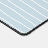 Calming Pastel Blue Ocean Waves Geometric Linear Schreibtischunterlage (Ecke)