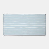 Calming Pastel Blue Ocean Waves Geometric Linear Schreibtischunterlage (Vorderseite)