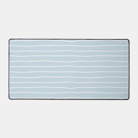 Calming Pastel Blue Ocean Waves Geometric Linear Schreibtischunterlage (Vorderseite)