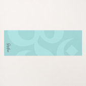 Calming Sea Green Om Symbol Reversible Yogamatte (Rückseite (Horizontal))