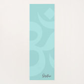Calming Sea Green Om Symbol Reversible Yogamatte (Rückseite)