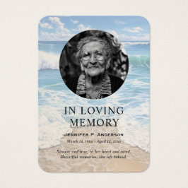 Calming Seashore Gedenkstätte Gebet Foto-Karten