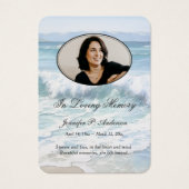 Calming Seashore Memorial Foto Cards (Vorderseite)