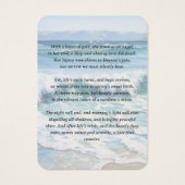 Calming Seashore Memorial Foto Cards (Rückseite)