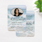 Calming Seashore Memorial Foto Cards (Schreibtisch)