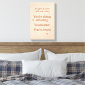 Calming Self Motivater - Heartwarming Canvas Print Leinwanddruck (Insitu (Schlafzimmer))