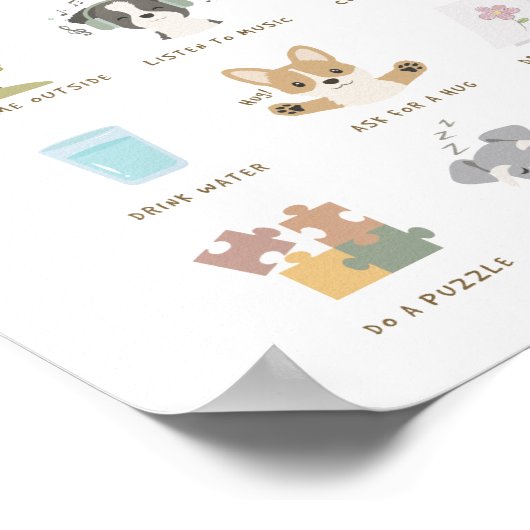 Calming Techniques Poster Kids Room Decke (Ecke)