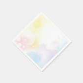 Calming Wasserfarbe mit Pastellblasen Serviette (Ecke)