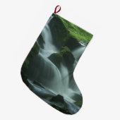 Calming Waterfall Großer Weihnachtsstrumpf (Vorderansicht (hängend))